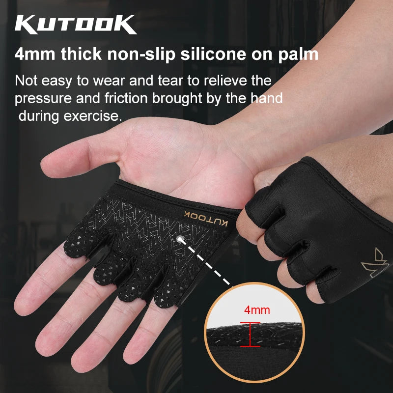 Men Workout Gloves, Fingerless Gloves