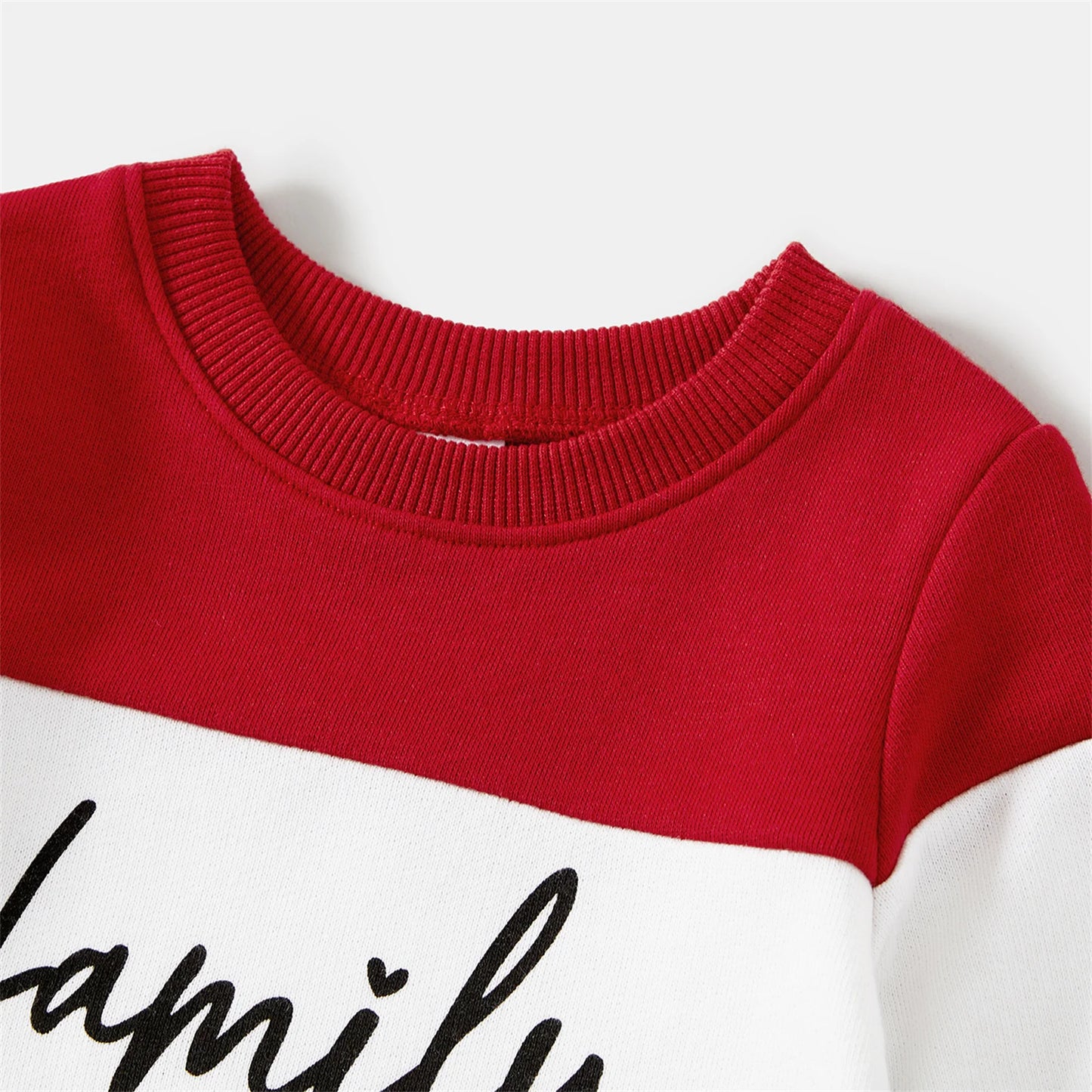 Family Matching Outfits Colorblock Letter Print Sweatshirts