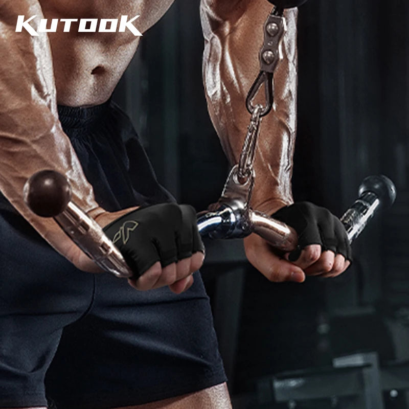 Men Workout Gloves, Fingerless Gloves